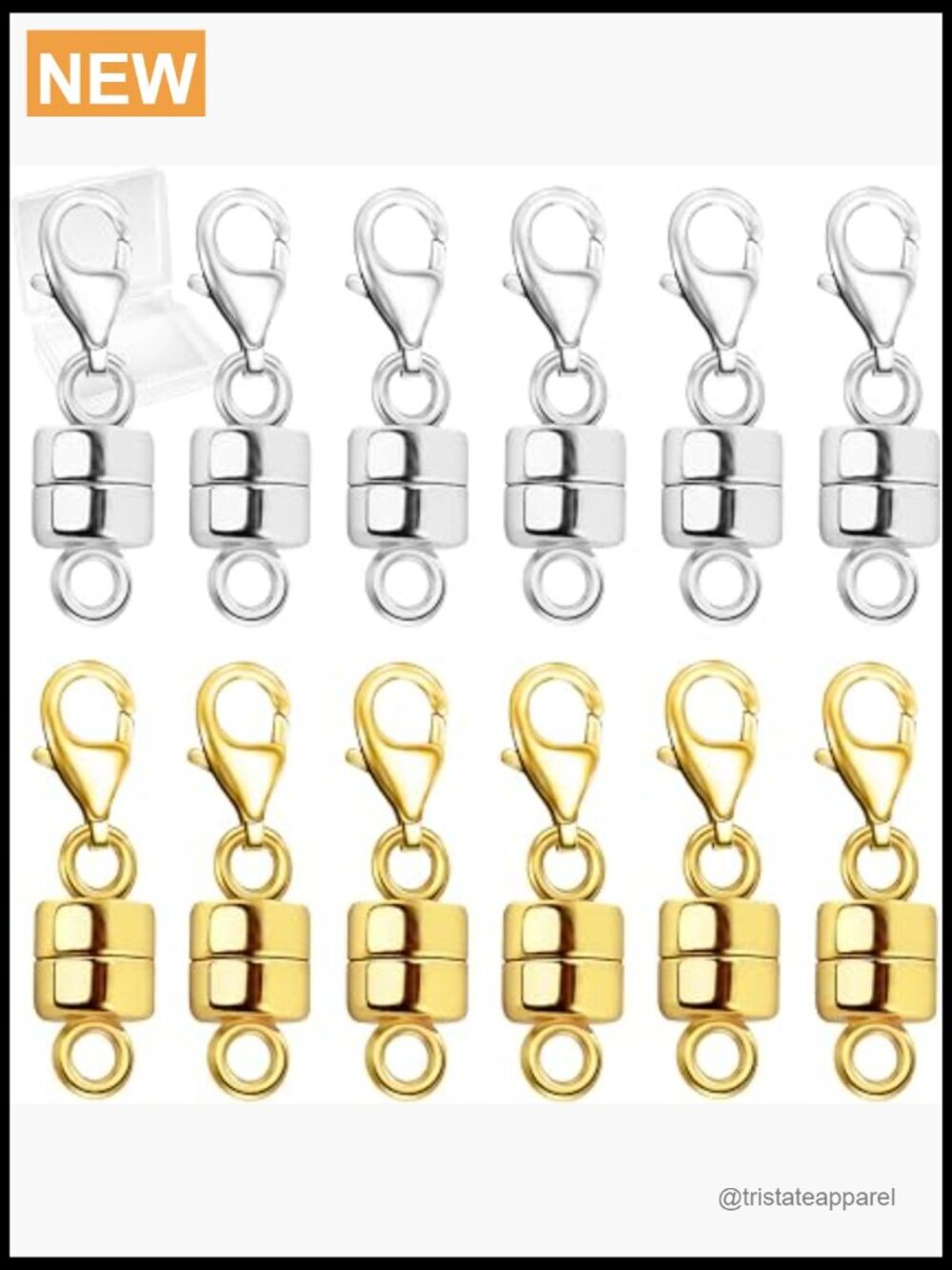Magnetic Necklace Clasps with Lobster Claw - DIY Jewelry Making Findings Set of